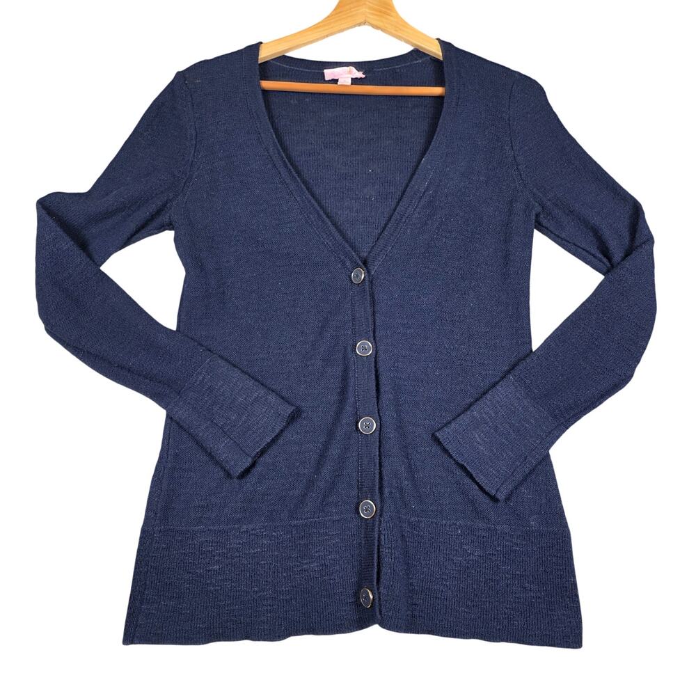 Lilly Pulitzer Vneck Button Down Longer Cardigan